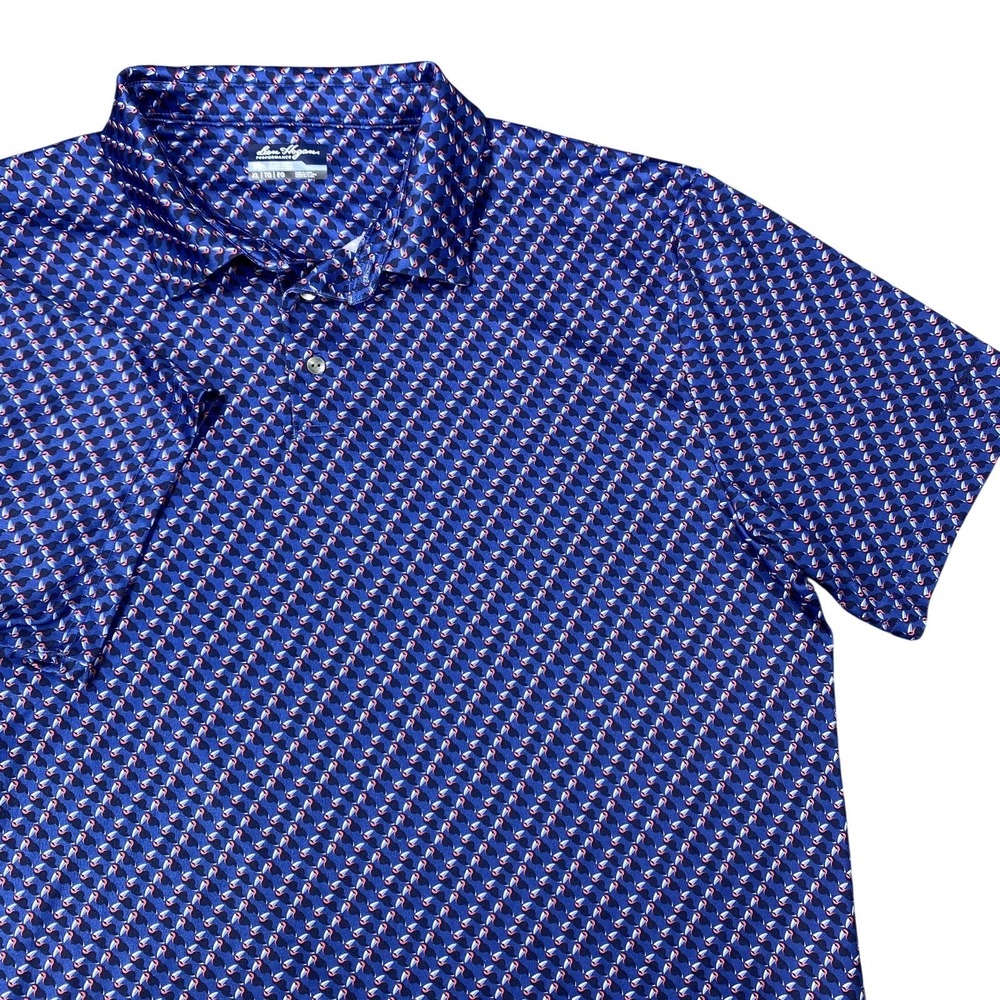 Ben Hogan Performance Golf Polo Shirt Men XL Short Sleeve Birds All Over Print